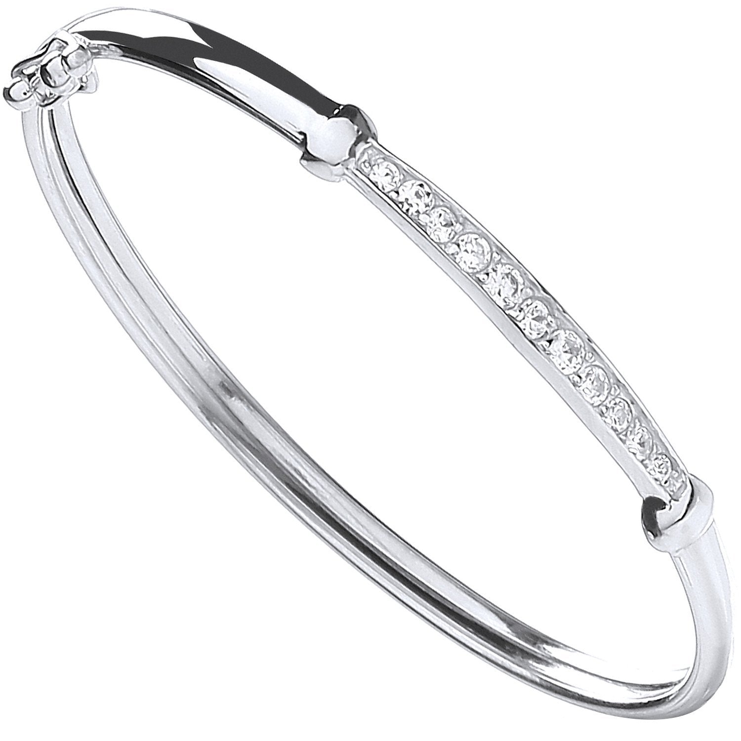 Silver Baby Cubic Zirconia Bangle - Luxury Watch - Certified Authentic - Swiss Made – Luxury Watch by Imperial Time UK
